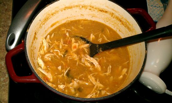 Sopa Verdes con Pollo