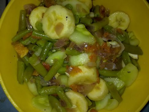 Beans-Banana-Apricots salad