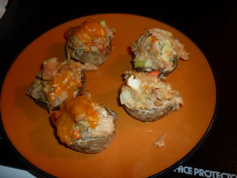 Tuna stuffed mushrooms
