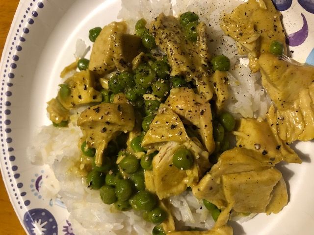 Chicken Curry and Peas