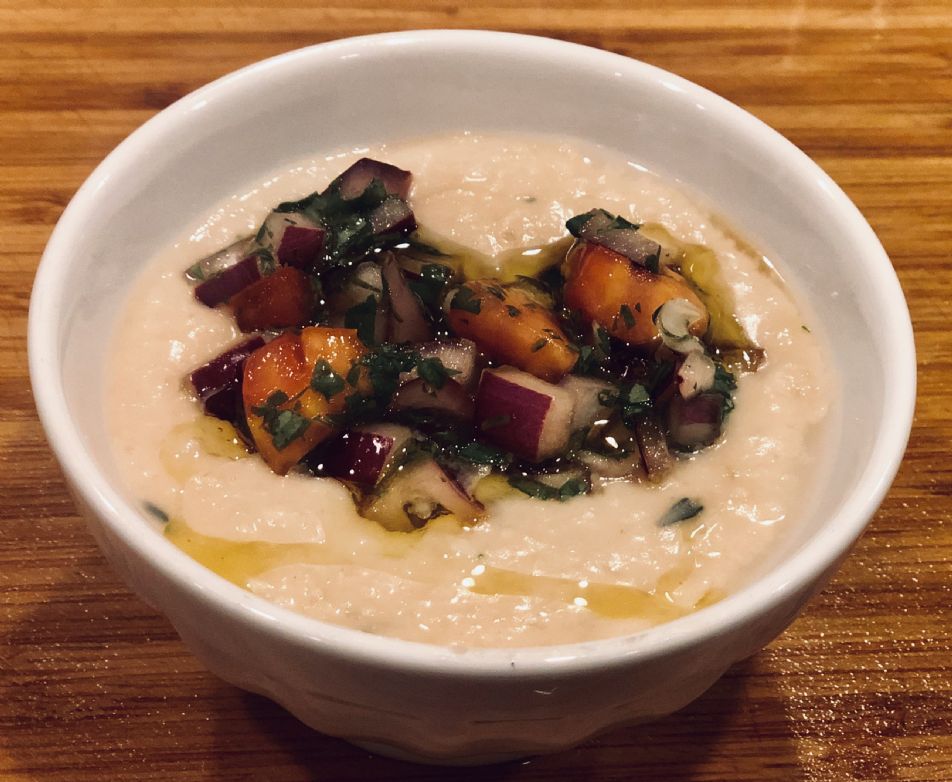 Instant Pot Cauliflower White Bean Soup