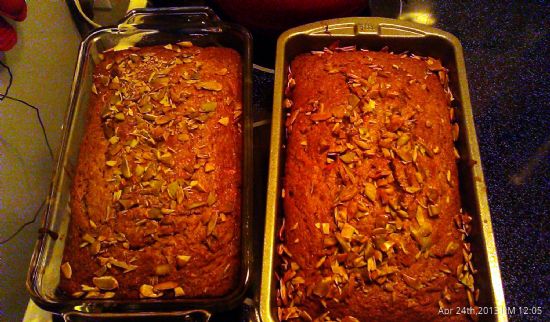 Triple Ginger Pumpkin Carrot Bread