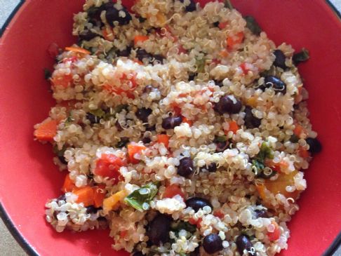 Quinoa bean and veggie bowl