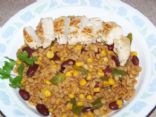 Southwest style Barley 'n Beans with Lime Chicken