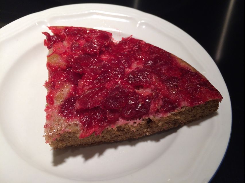 Paleo Cranberry skillet cake