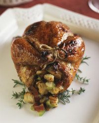 Spinach Feta Stuffed Cornish Hen