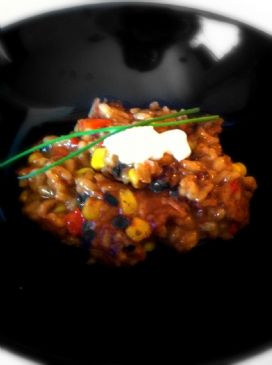 Slow Cooker Black Bean and Corn Risotto