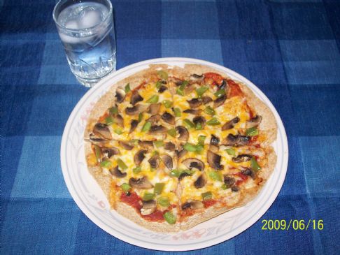 Vegetarian Tortilla Pizza