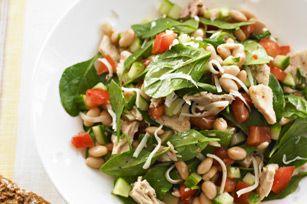 White Bean, Tuna and Spinach Salad