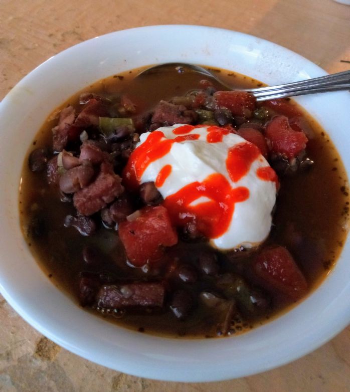 Black Bean Soup with Smoked Pork
