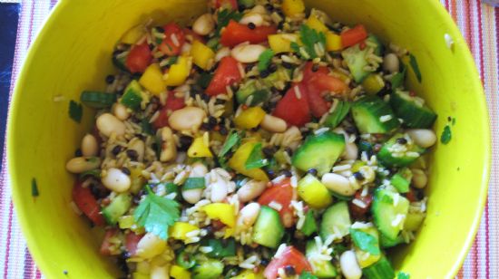 Rice, Beans and Veggie Salad