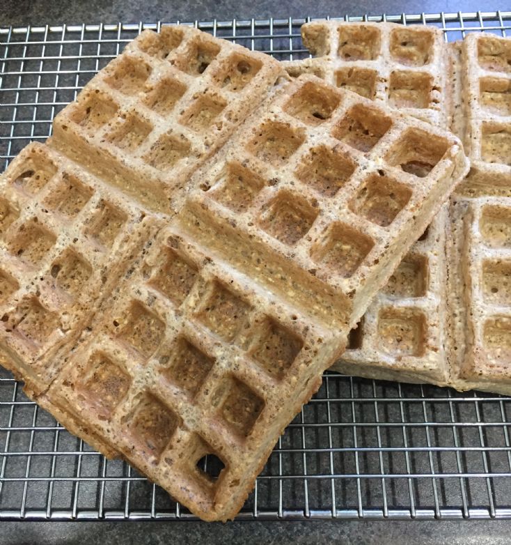 WFPB Oat Flour Light and Crispy Waffles