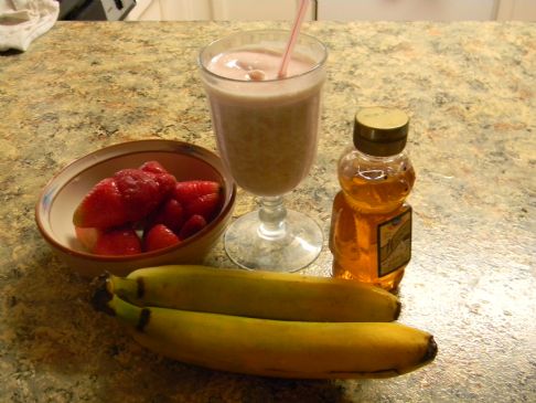 Health Banana Strawberry milkshake