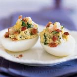 Shrimp and Bacon Deviled Eggs