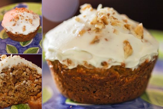 Better Choice Carrot Cake Muffins with Topping