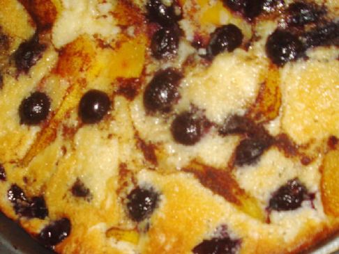 Blueberry and Peach Cobbler