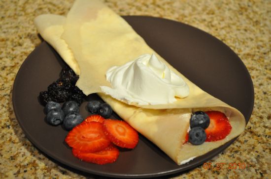 Crepes w/Berries in 3 min. or less