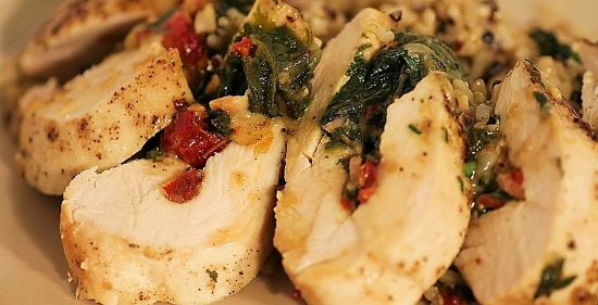 Tomato-Basil Stuffed Chicken Breasts