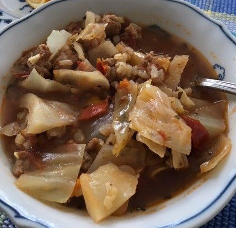 turkey and rice cabbage soup
