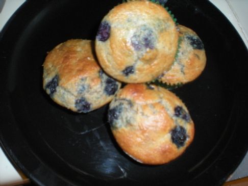 Viki's Yummy Low Carb/Low Fat Whole Wheat Blueberry Muffins