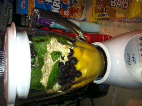 Mango Blueberry Breakfast Smoothie