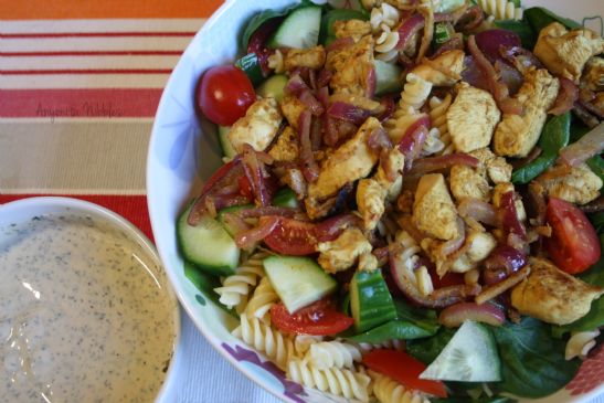 Curry Fried Chicken Salad with Yogurt Dressing