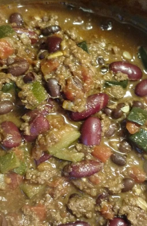 Ground Venison Zucchini Bean Chilli