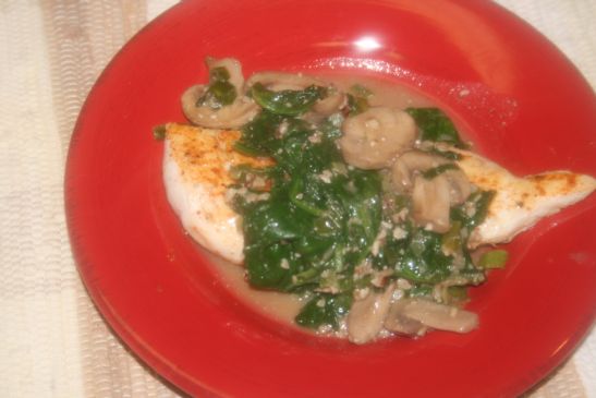 Chicken Smothered in Spinach/Mushrooms, 269
