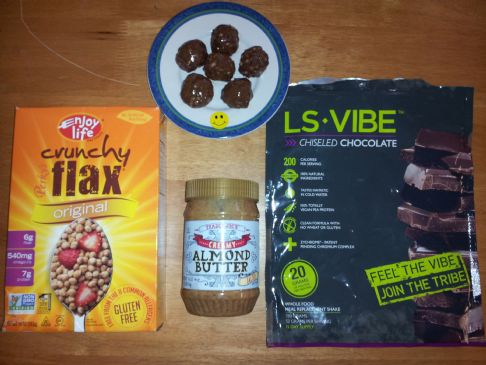 Kid-Tested Yummy Protein Balls GF DF CF Peanut Free w/Greens, Omega, Fiber and Vitamins