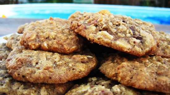 White Chocolate Strawberry Oatmeal Cookies