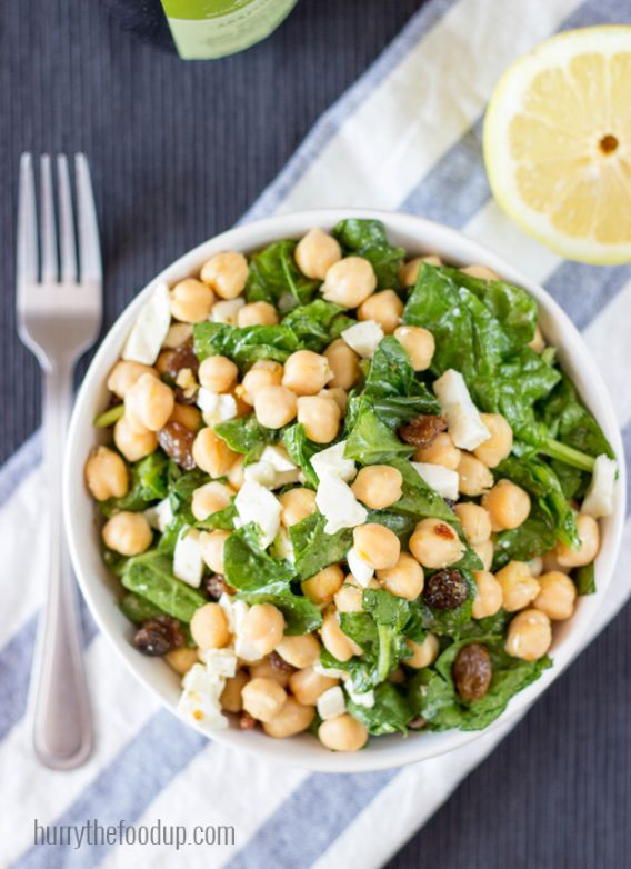 The Amazing Chickpea Spinach Salad