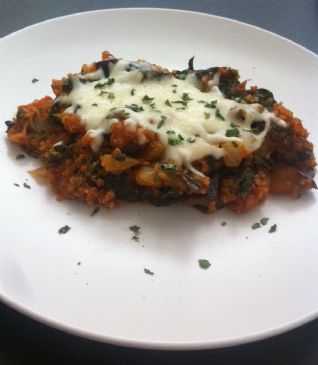 Quinoa, Spinach, and Eggplant