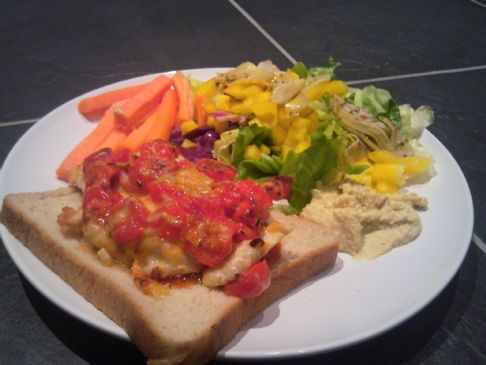 Chicken Melt with salad