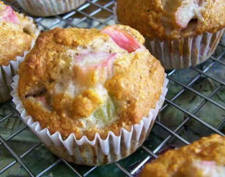 Honey - Rhubarb Muffins