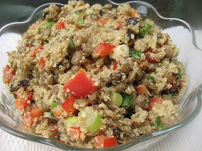 Curried Quinoa Salad with Lentils and Sun-Dried Tomatoes