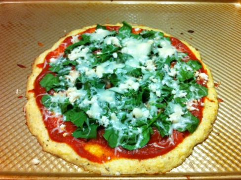 Spinach and Feta Pizza with Cauliflower Crust