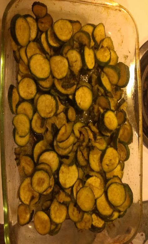 Oven roasted zucchini