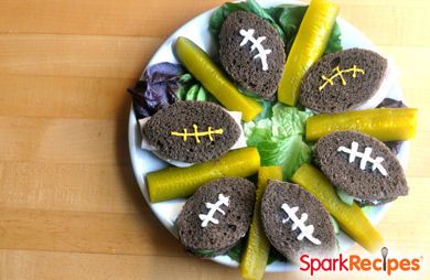 Big Game Sandwiches (Pumpernickel Ham and Cheese)