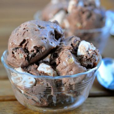 Triple Chocolate Rocky Road Ice Cream