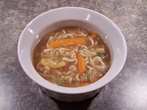 Asian Chicken and Vegetable Soup with Noodles