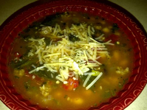 Sausage White Bean and Kale (or Spinach) Soup