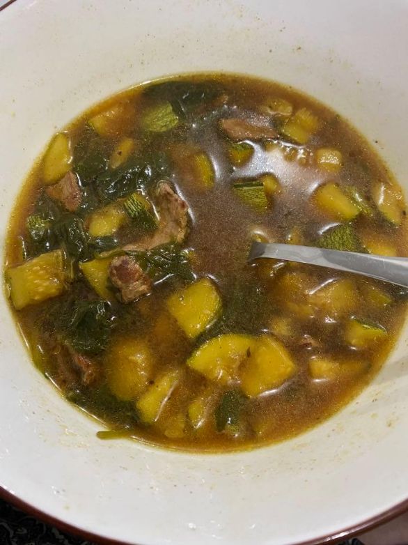 Beef with Squash and Spinach Stew
