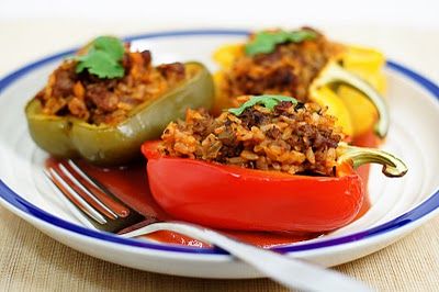 Meat-Stuffed Bell Peppers