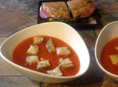 Tomato Soup with Basil and Cilantro