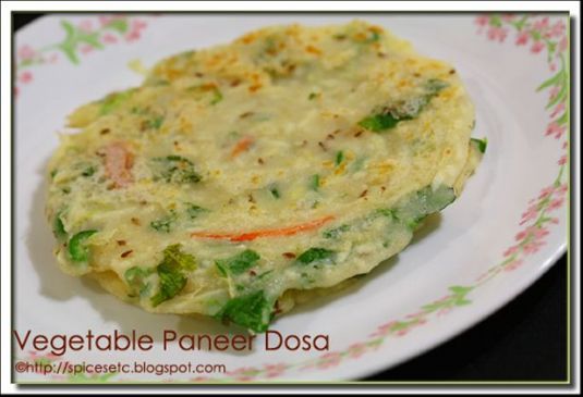 Vegetable Paneer Dosa-Instant