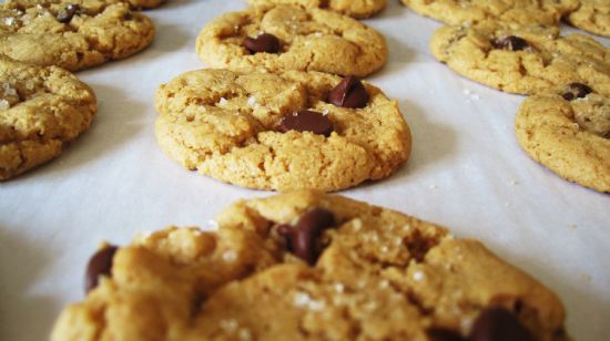 Salt Kissed Chocolate Chip Peanut Butter Cookie