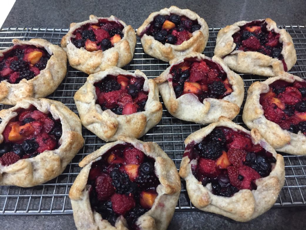 Mixed Berry and Peach Galette