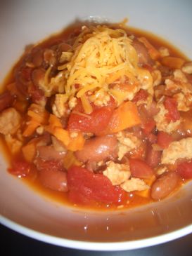 Sweet Potato, Turkey and Bean Chili