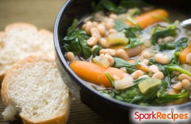 Slow Cooker Northern Bean and Spinach Soup