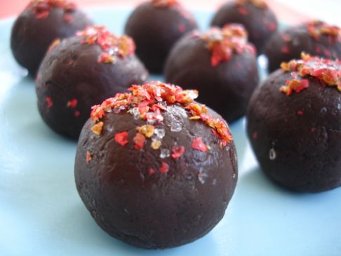 Pink Salt and Pepper Chocolate Truffles